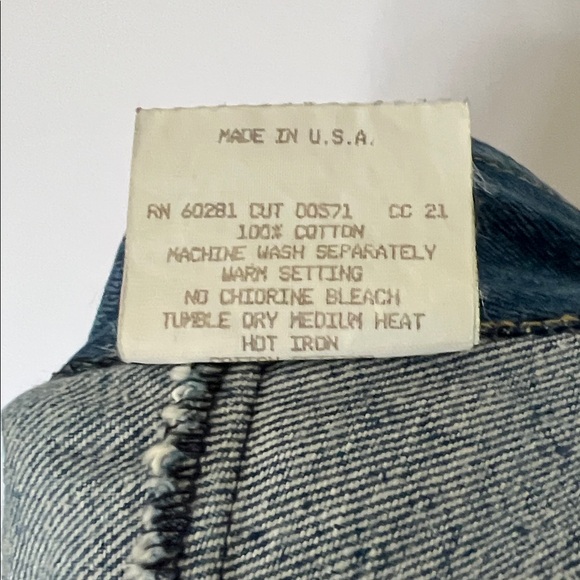 Cherokee Vintage 80’s Oversized Denim Duster Trench Coat Jacket USA made M - Picture 12 of 13